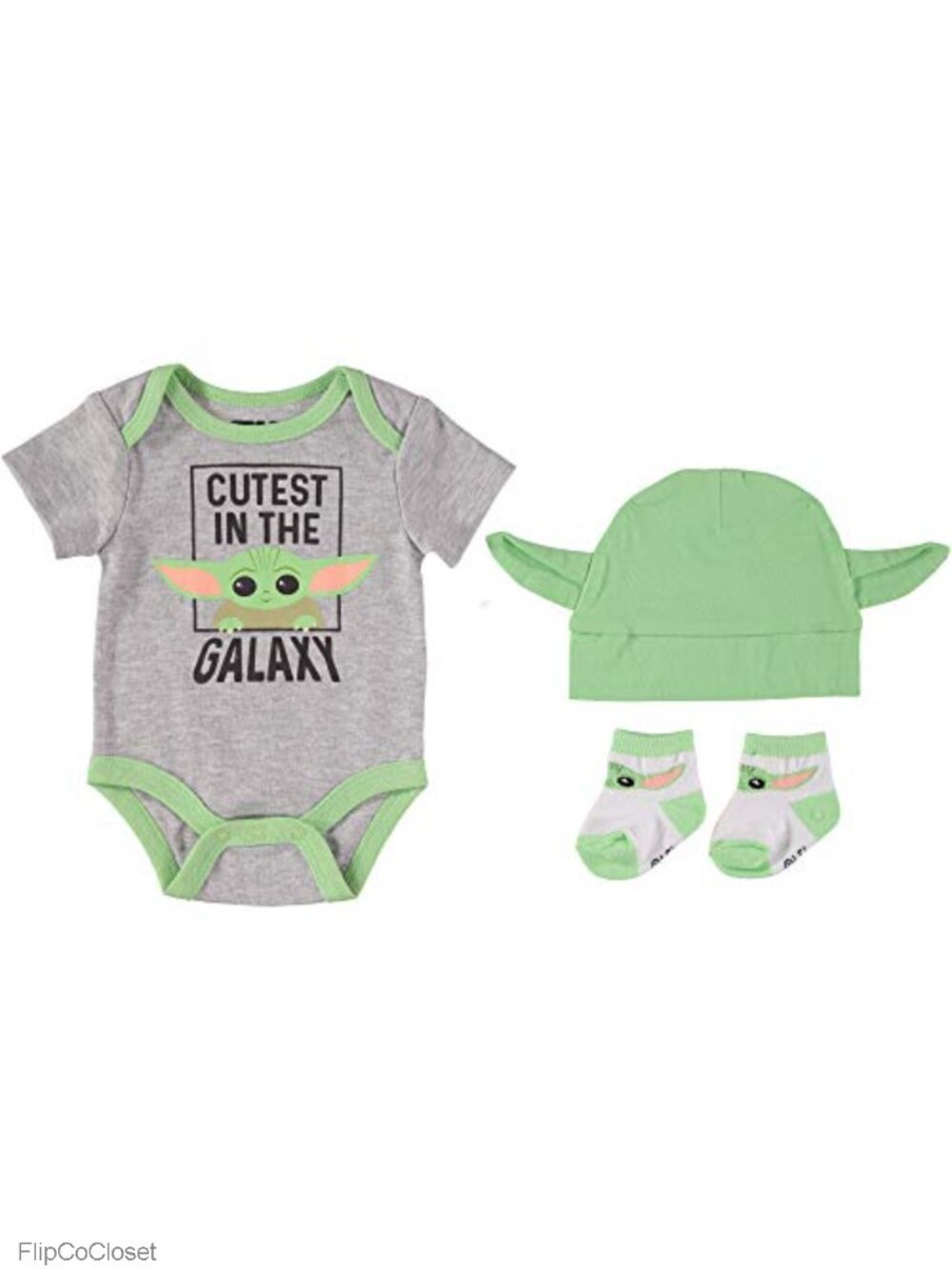 Baby Yoda Knit Hat and Bootie Set Infant Newborn Gift
